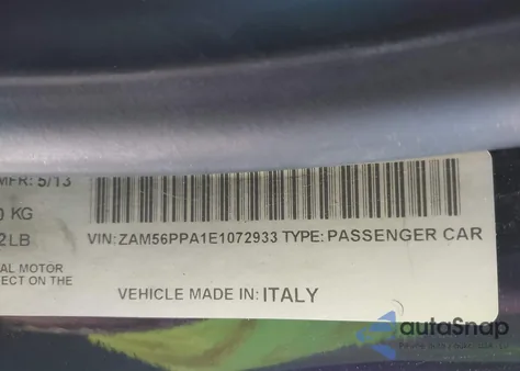 2014 Maserati Quattroporte Gts from USA, damaged, VIN ZAM56PPA1E1072933